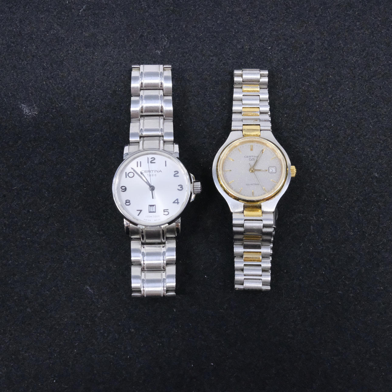 CERTINA, DAMEARMBÅNDSUR, TO STYKKER.