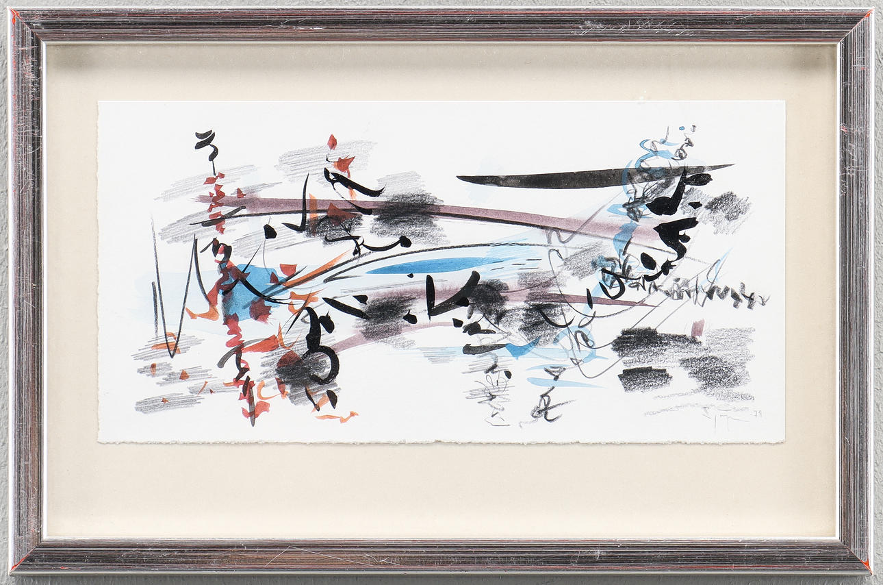 LARS SJÖGREN mixed media, signed -78.