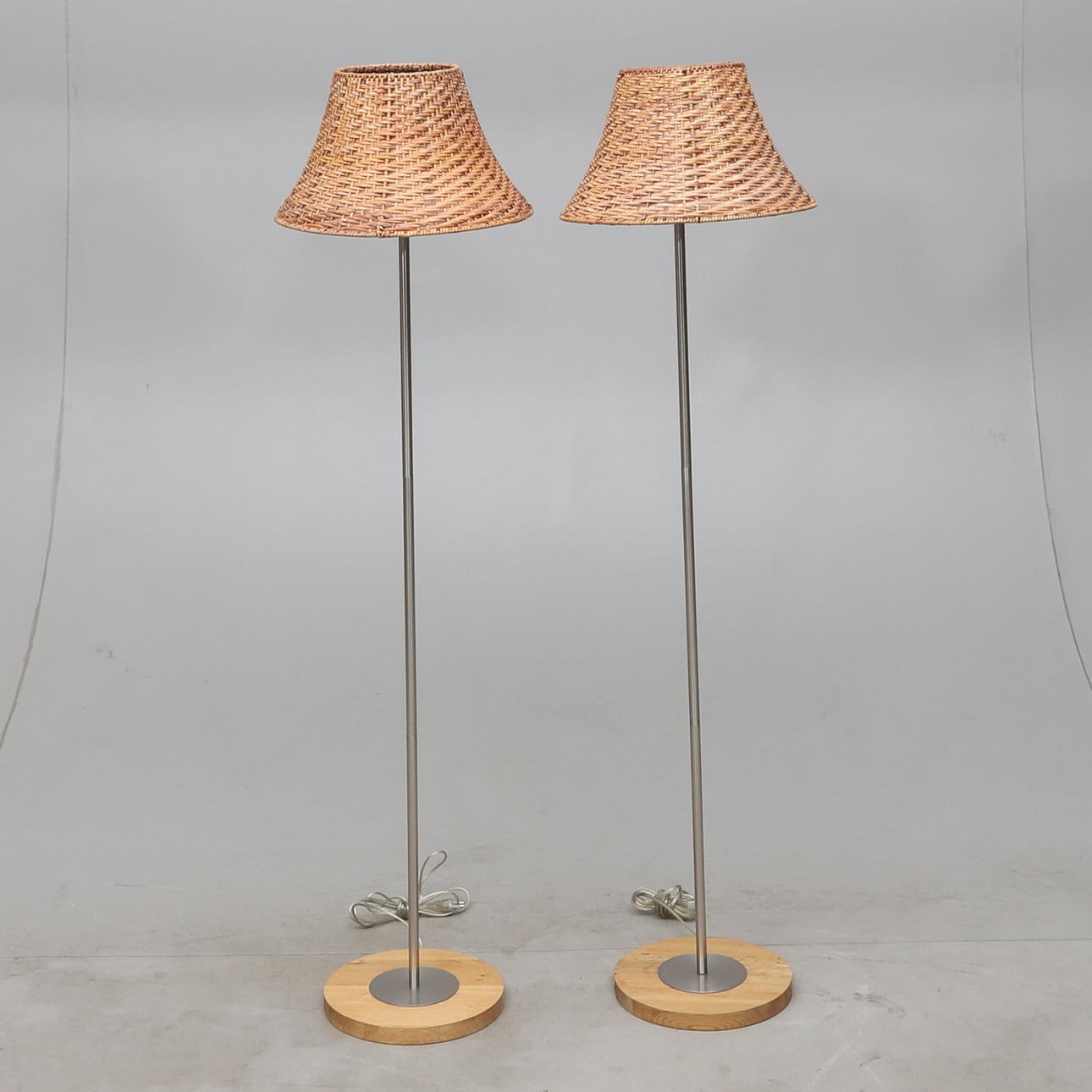 Gulvlamper, 1 par, eg/metal, Markslöjd, 2000'erne.