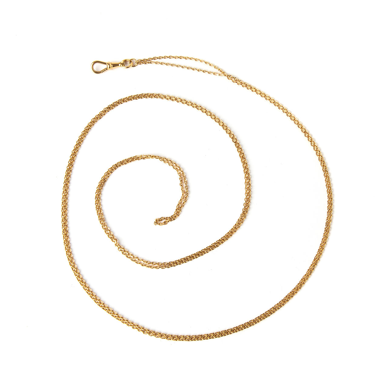 Urkæde, 18K guld, importstemplet.