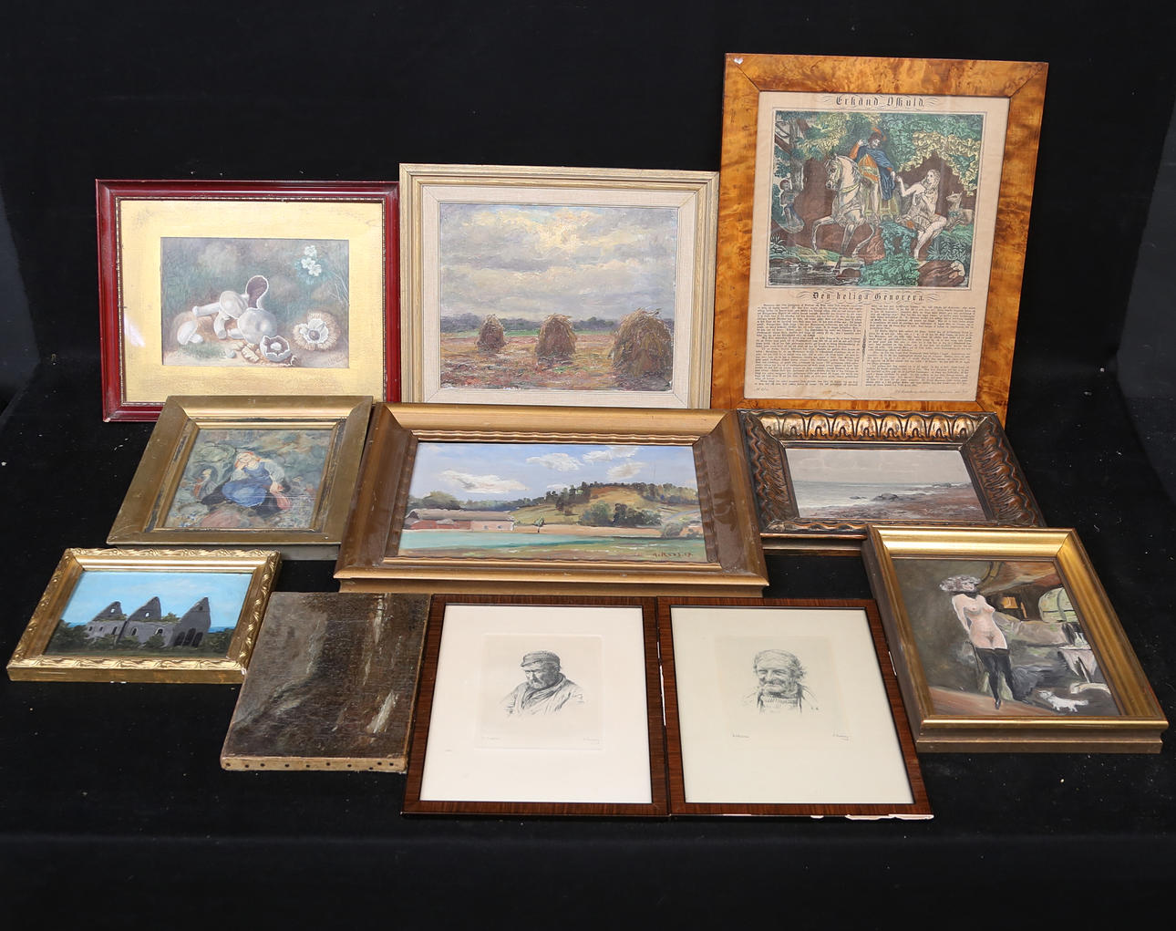 BATCH PAINTINGS, 11 pcs.