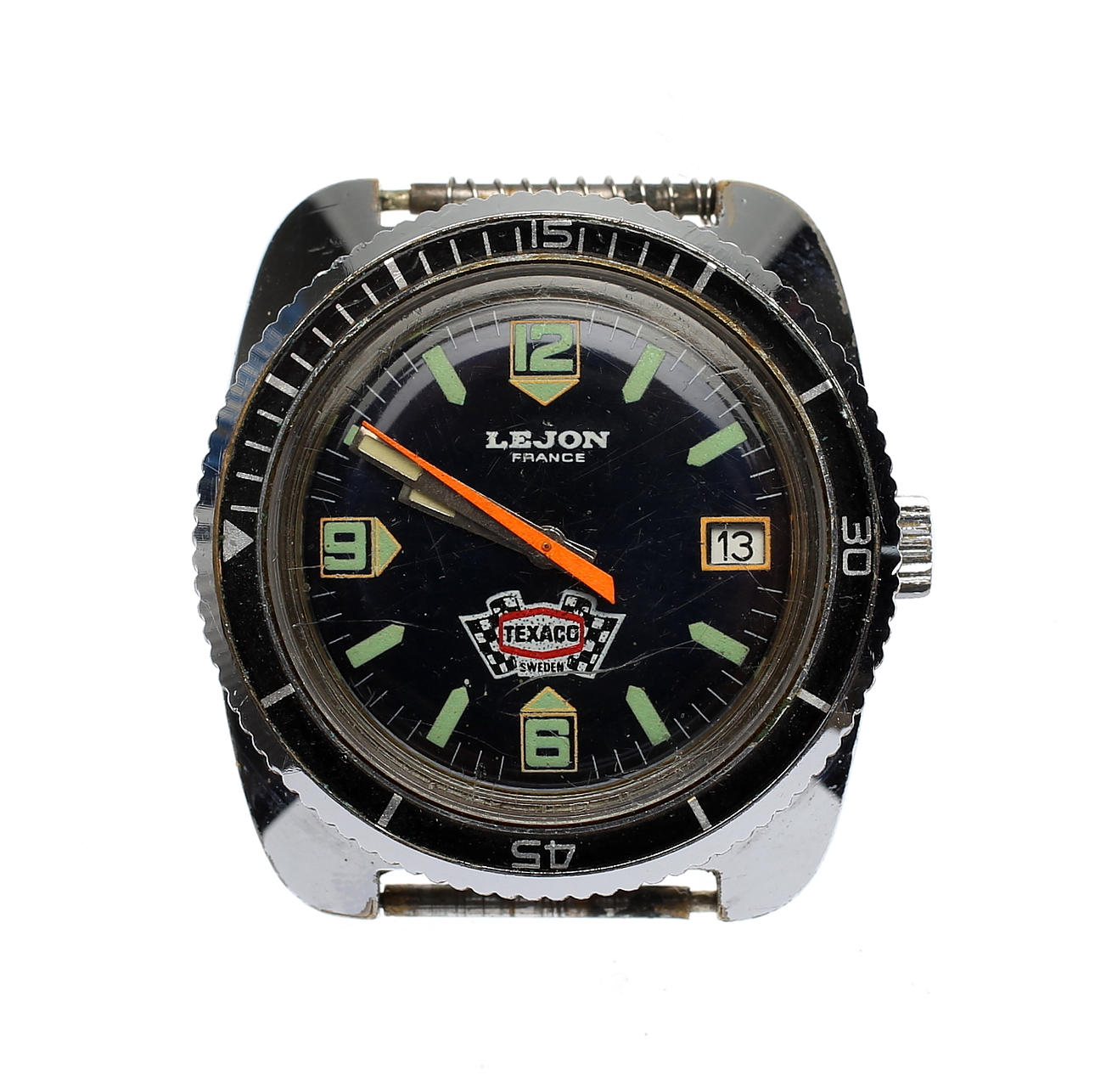 HERRARMBANDSUR, stål, Lejon, 1970-tal.