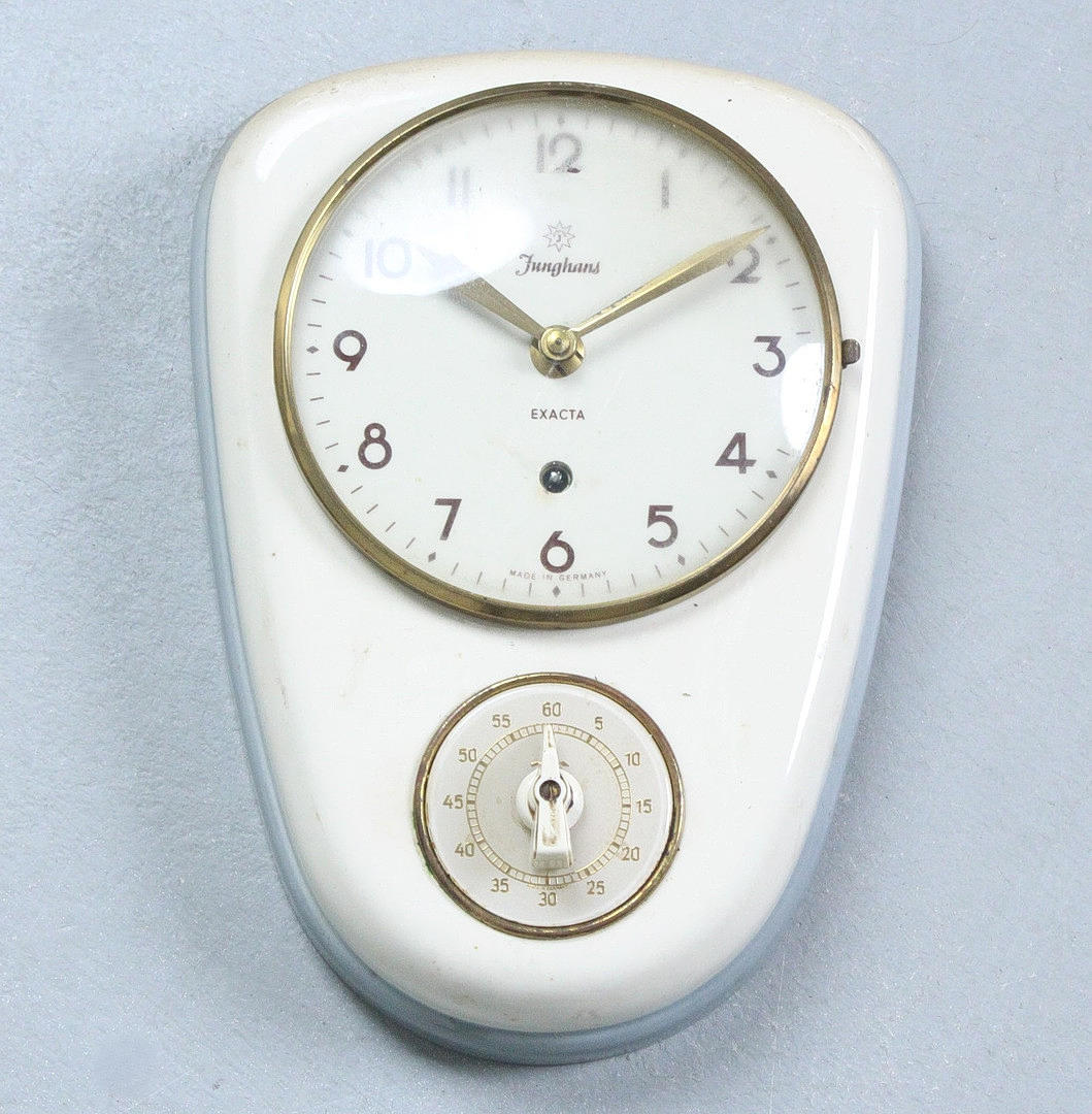 MAX BILL. JUNGHANS. Wall clock/kitchen clock 'Exacta', Germany, 1950s.