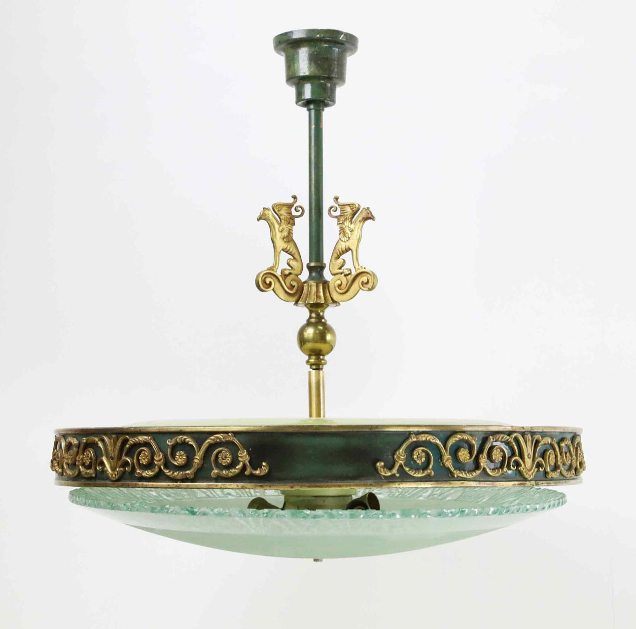 EINAR BÄCKSTRÖM. Ceiling lamp, Einar Bäckströms metalvarufabrik, Malmö, 1940s.