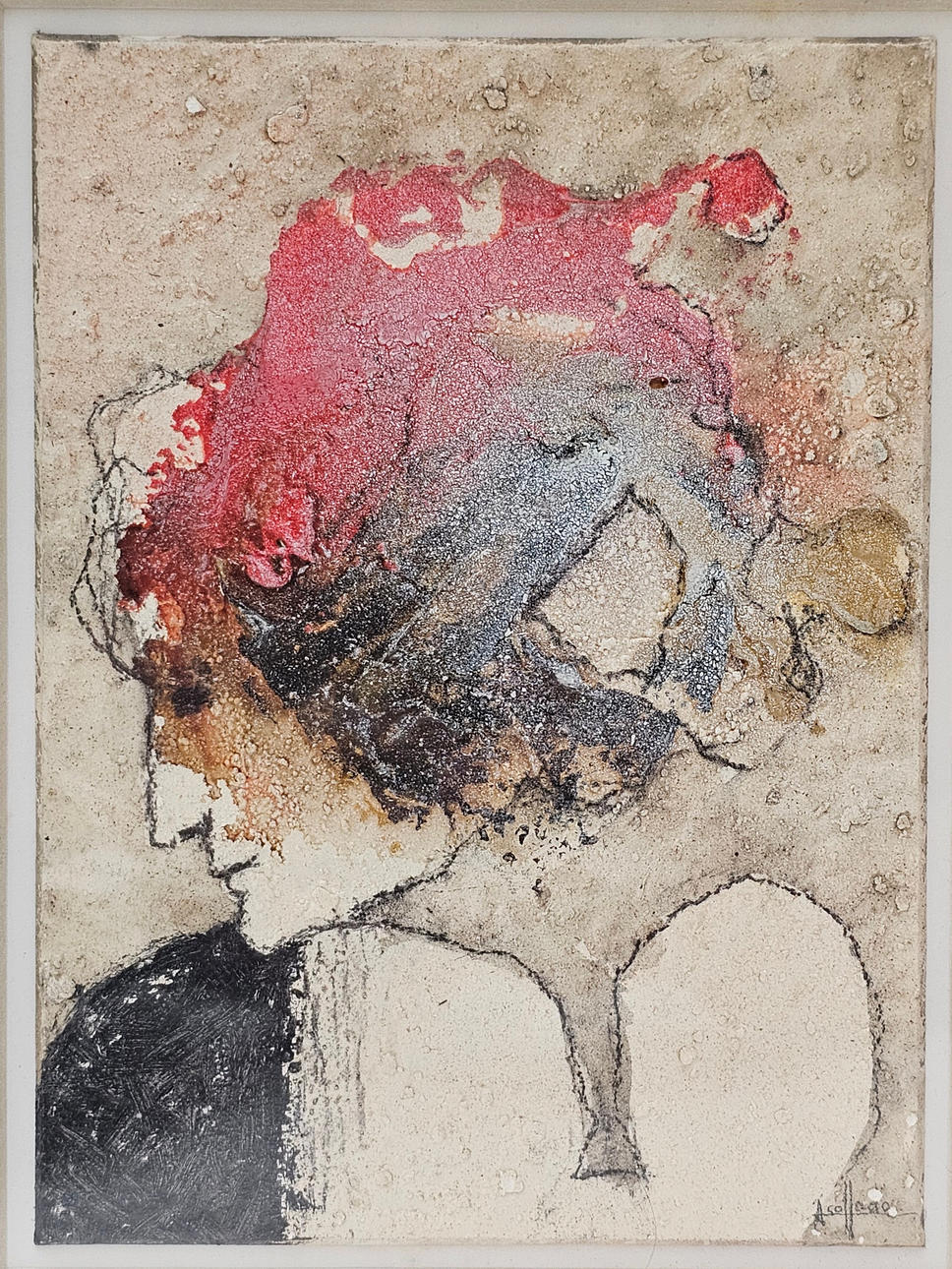 ANTONI COLLADO. OHNE TITEL, MISCHTECHNIK AUF KARTON.