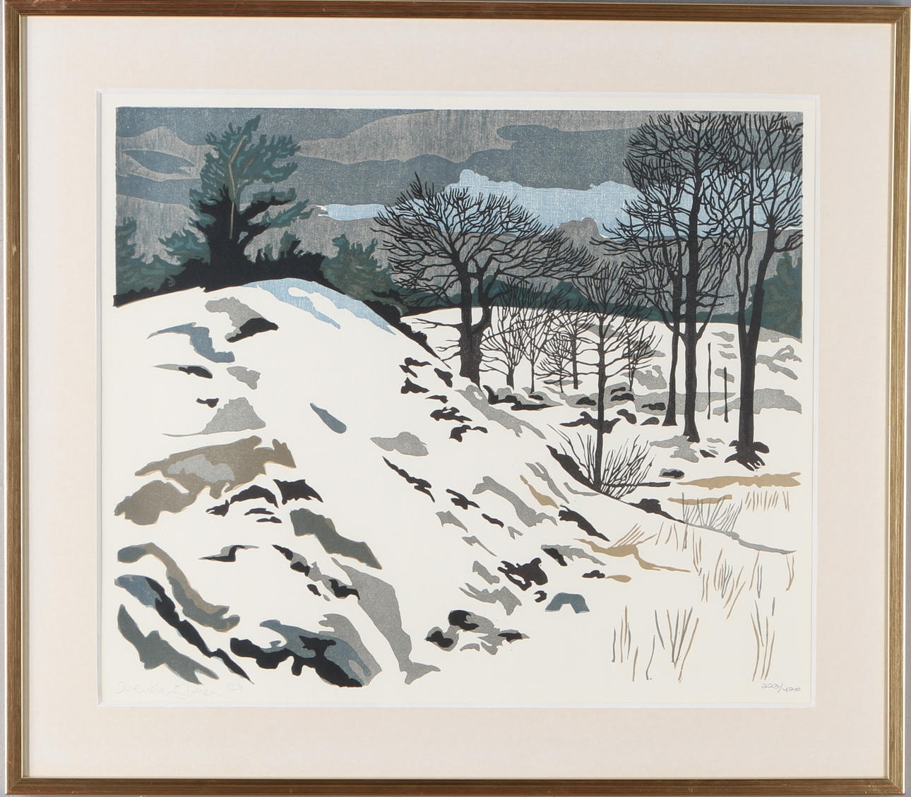 SVEN OLOV EHRÉN. Töväder, färglitografi, signerad, daterad 79 samt numrerad 223/420.