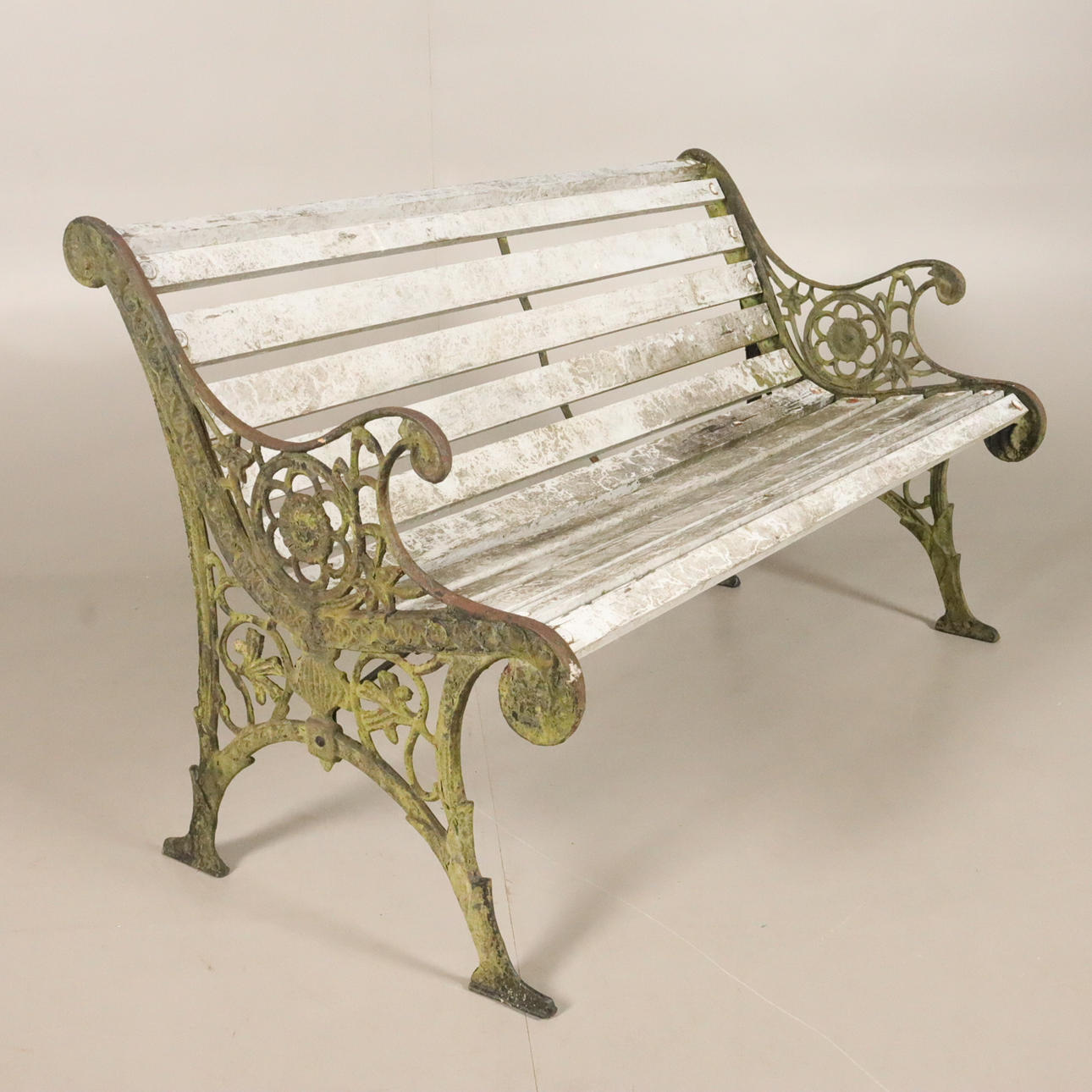 GARDEN SOFA, cast iron/wood.
