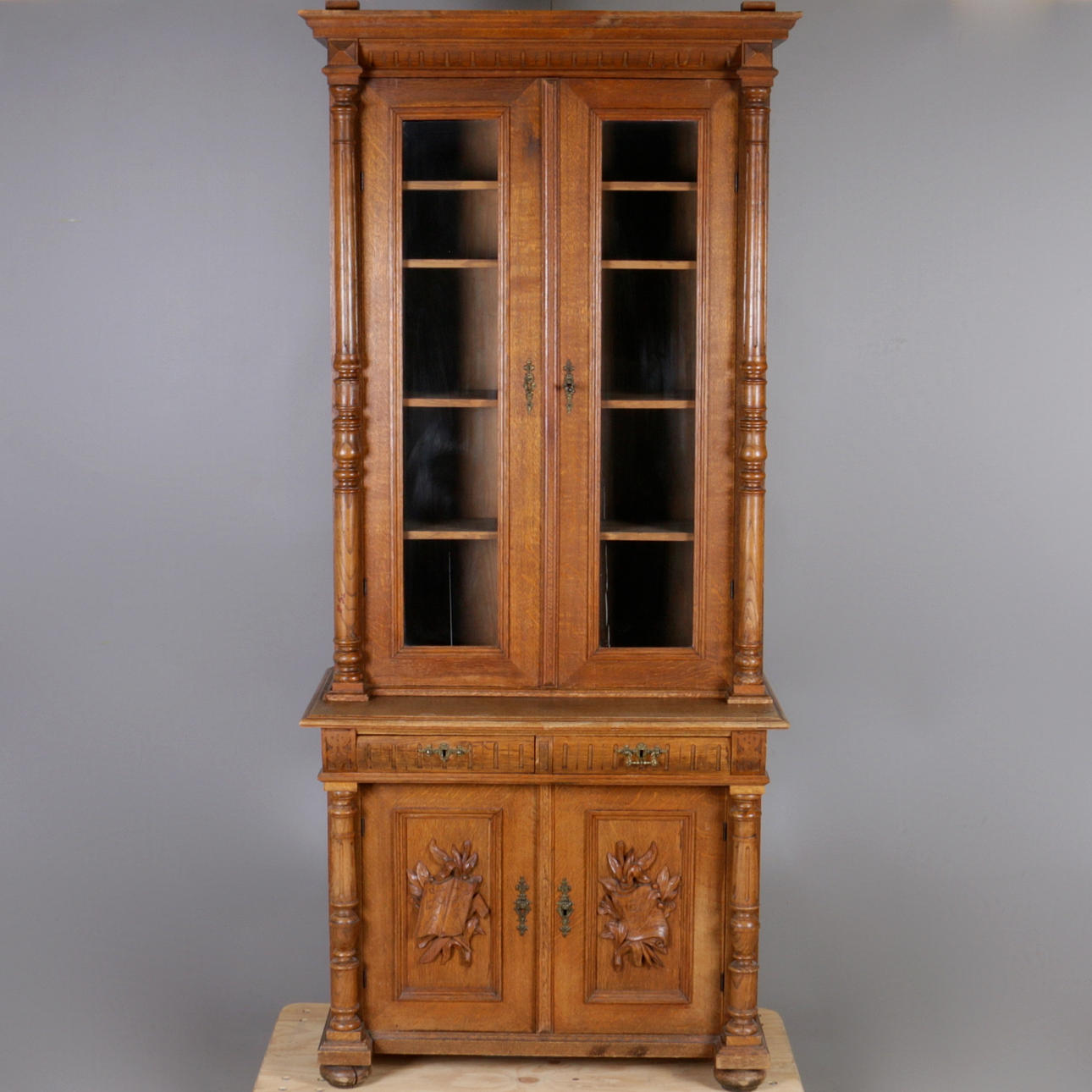 BOKSKÅP, ek, nyrenässans, 1800-tal.