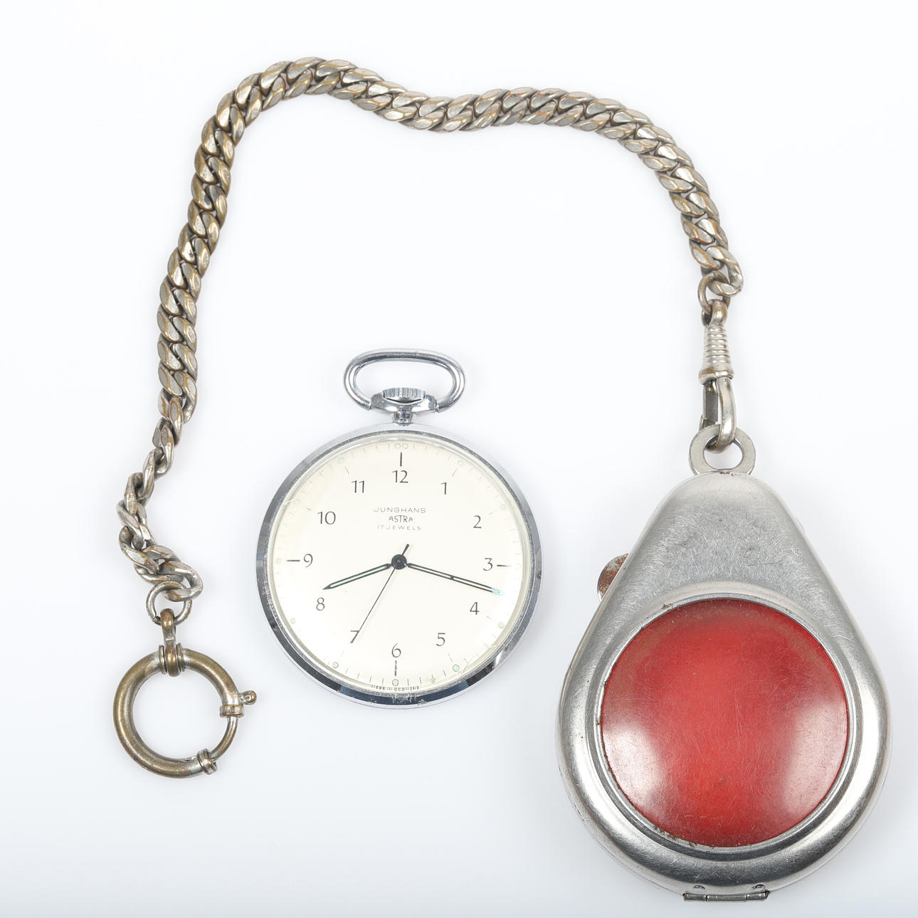 TASCHENUHR, Junghans Astra, Weißmetall.