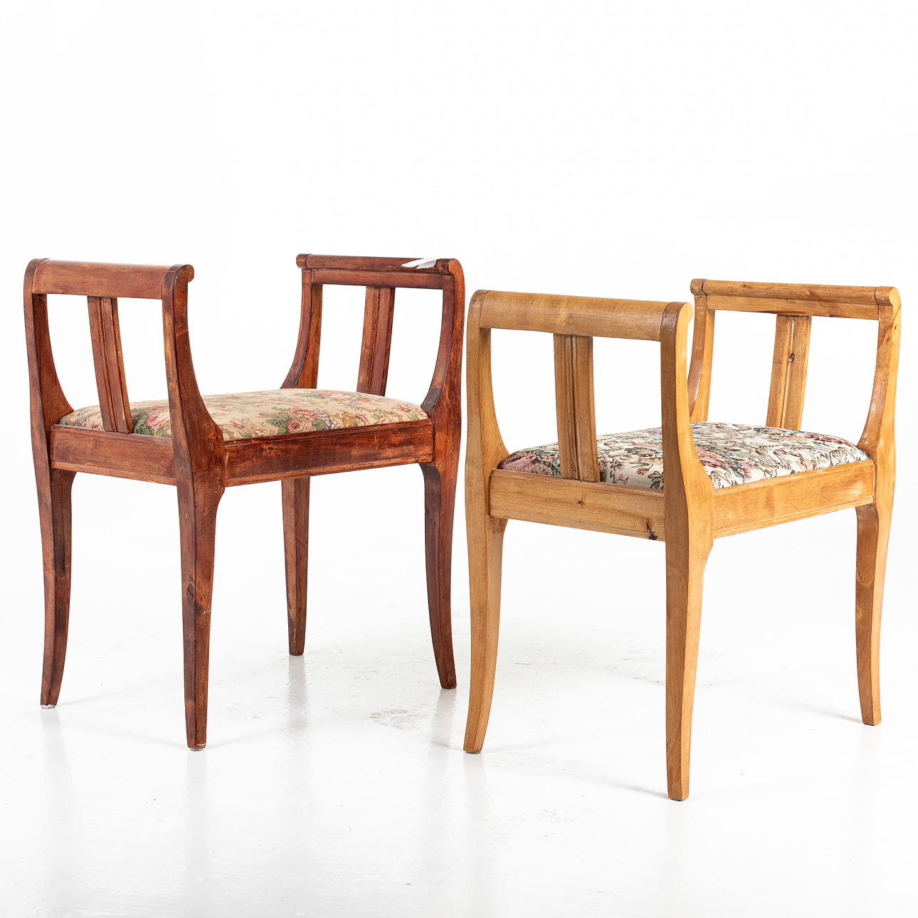 Two similar Empire stools, 19th century.