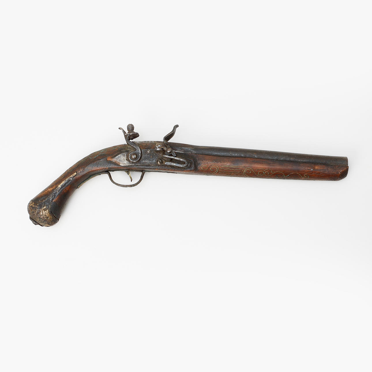 PISTOLA FLINTLOCK, ORIENTAL.