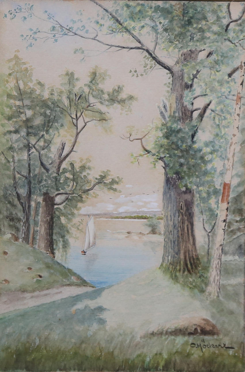 OIDENTIFIERAD KONSTNÄR. akvarell, signerad O.Höckert.