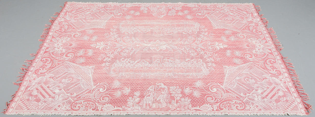 ÖVERKAST/VÄVNAD, "Den sista måltiden", sannolikt Belgien. 1900-talets början.