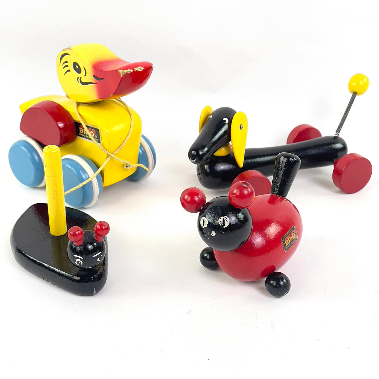 TRÄLEKSAKER, 4 st, Brio, 1900-tal.