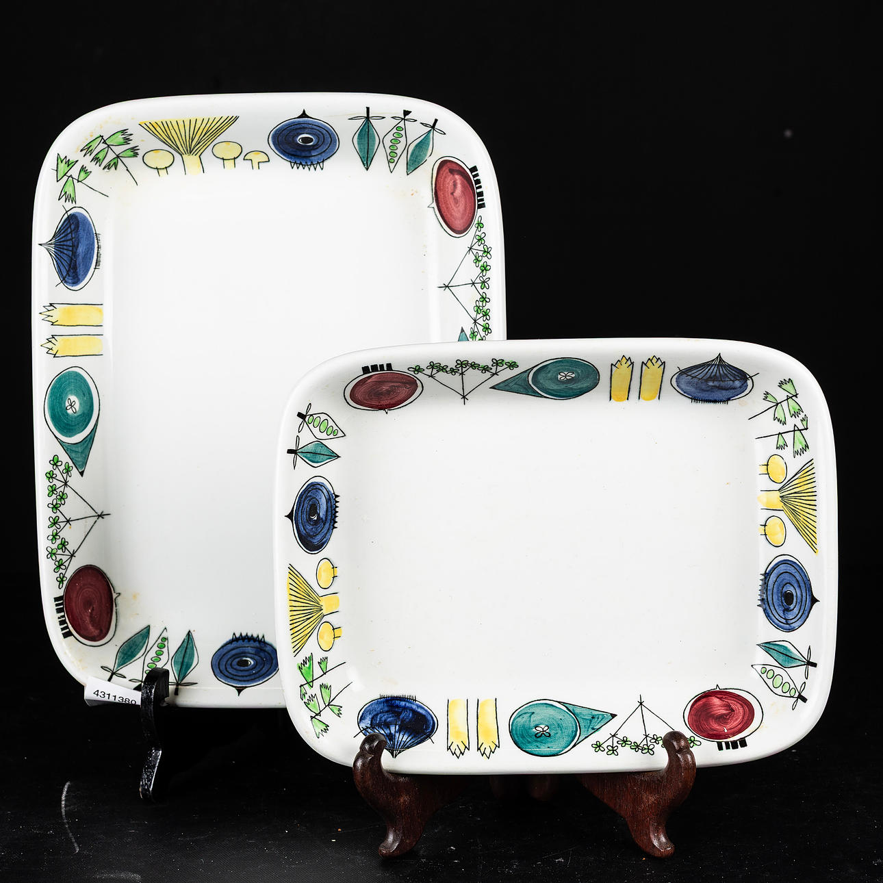 MARIANNE WESTMAN. Serveringsfad, 2stk „Picnic“, Rörstrand.