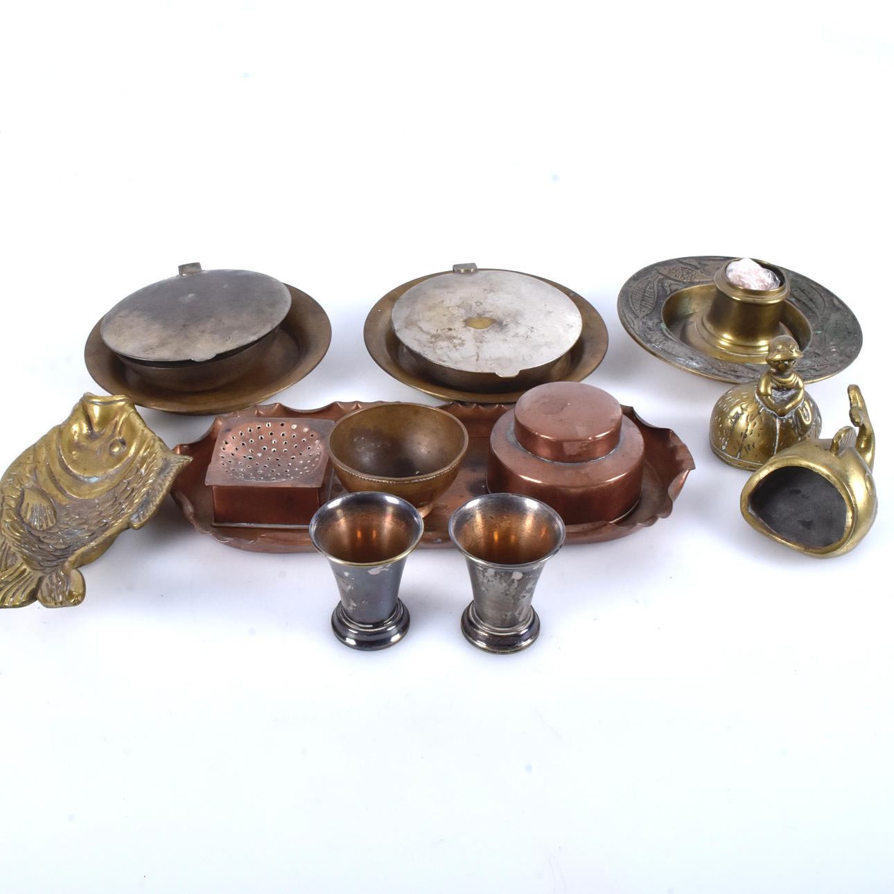 PARTI ASKFAT MM, mässing och koppar, 1900-tal.