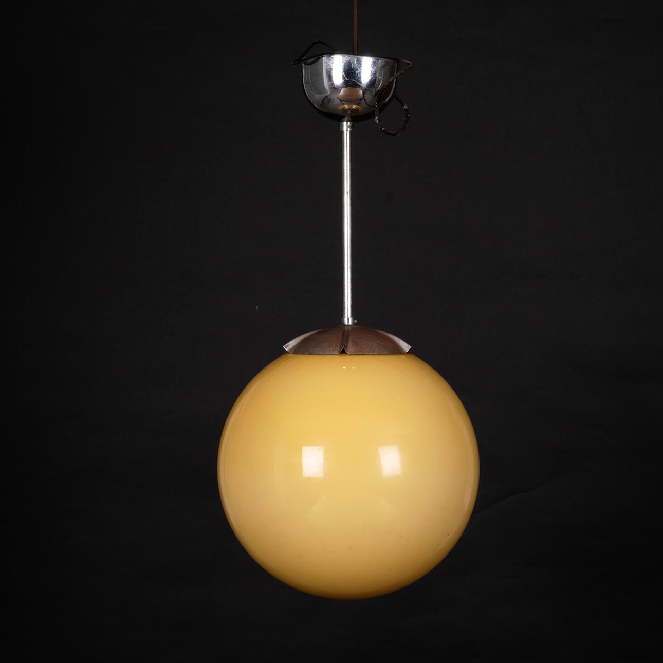 PENDELLAMPA, glas, 1920/30-tal.