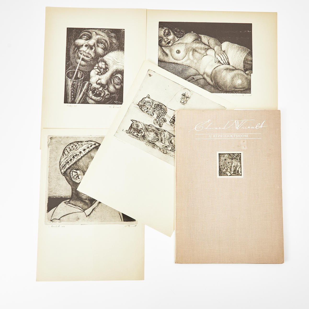 EDUARD WIIRALT. Efter. mapp 12 st. offsetblad, Mai Levin, 1978.