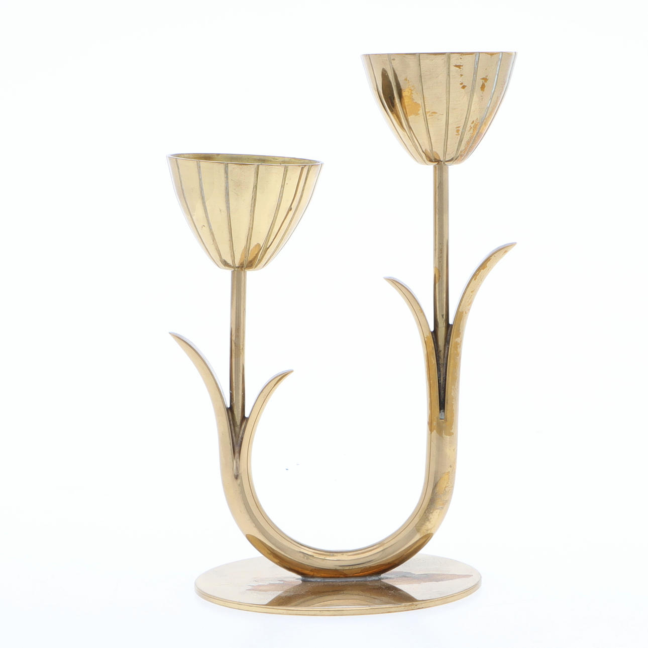 GUNNAR ANDER. LYSESTAGE, messing, Ystad metal, 20. årh.