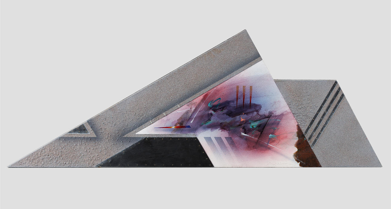 ÅKE AHLBERG. Mixed media on panel, signed.