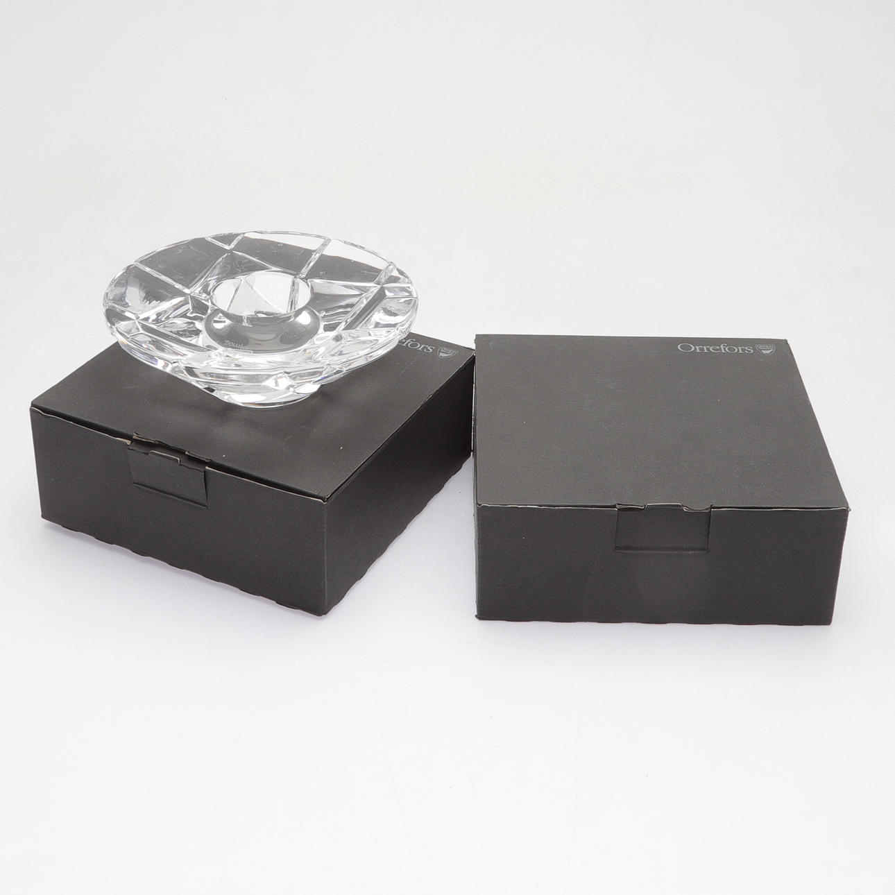 MARTTI RYTKÖNEN. ljuslyktor, 2 st, glas "Madison", Orrefors.