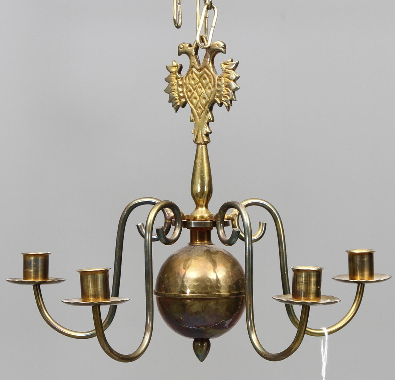 TAKKRONA, mässing, Arvid Johansson, Arvika, sign.