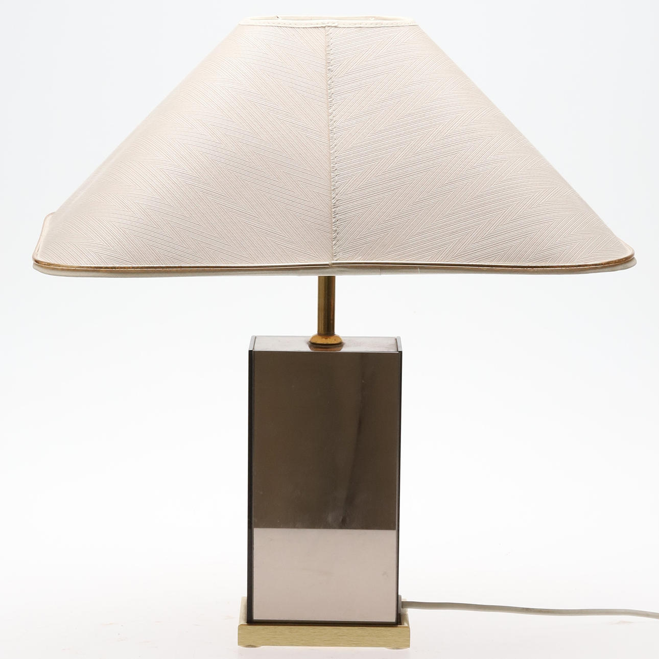 BORDSLAMPA, SPEGELGLAS & METALL.