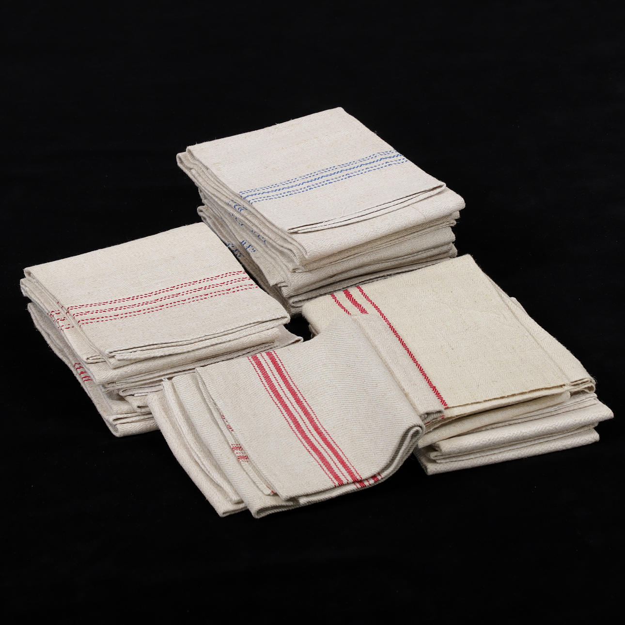 PYYHKEET, 21 kpl, kotikudottu, pellava.