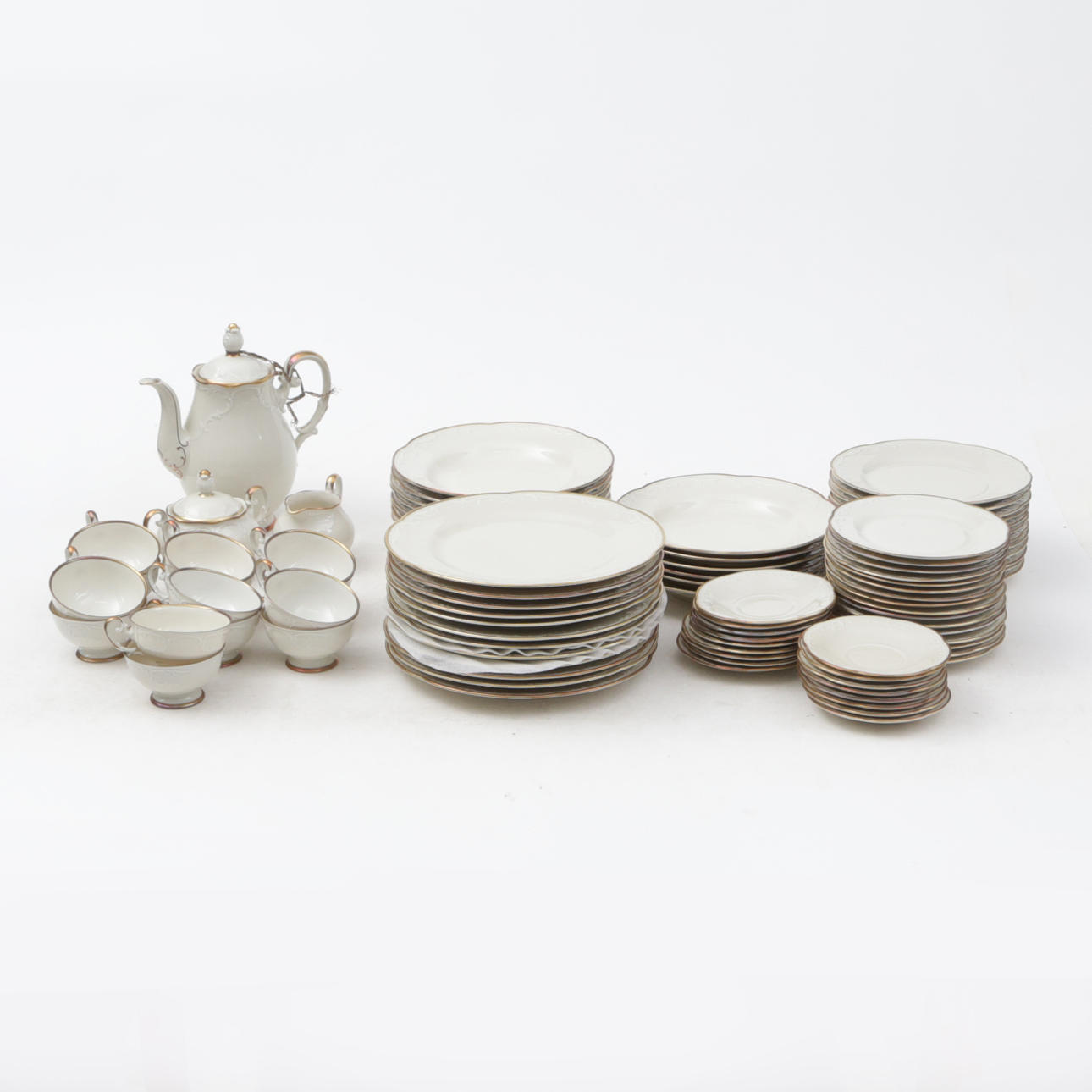 TABLEWARE PARTS, total 77 pieces, Bavaria.