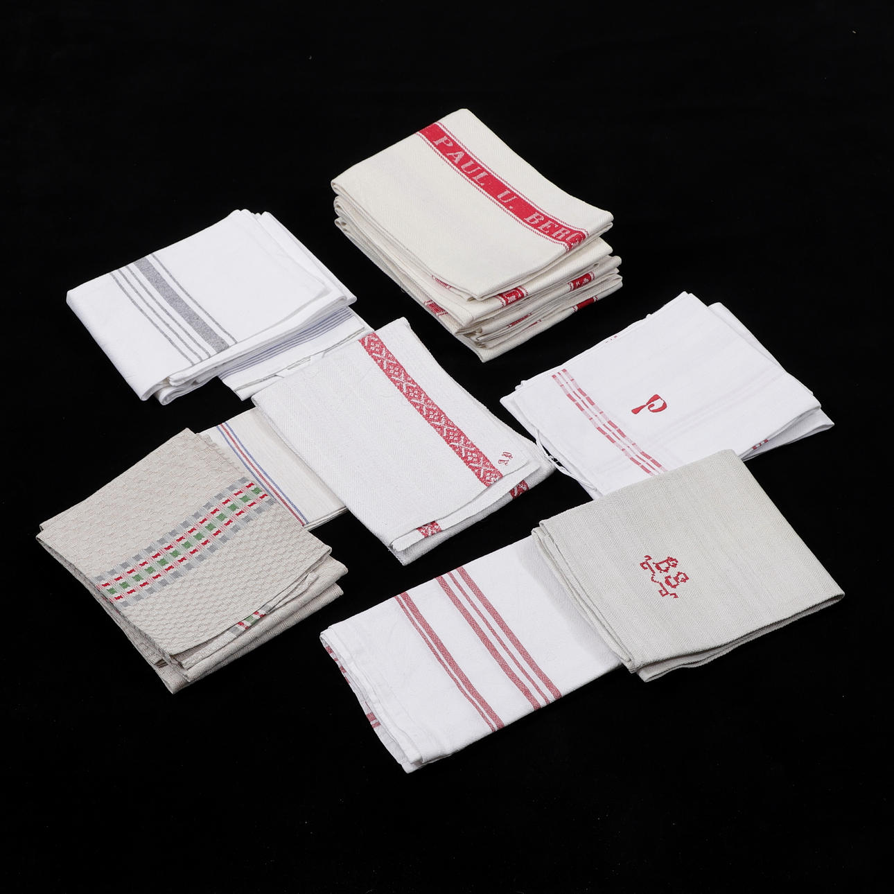 TOWELS, 17 pcs, woven, linen.