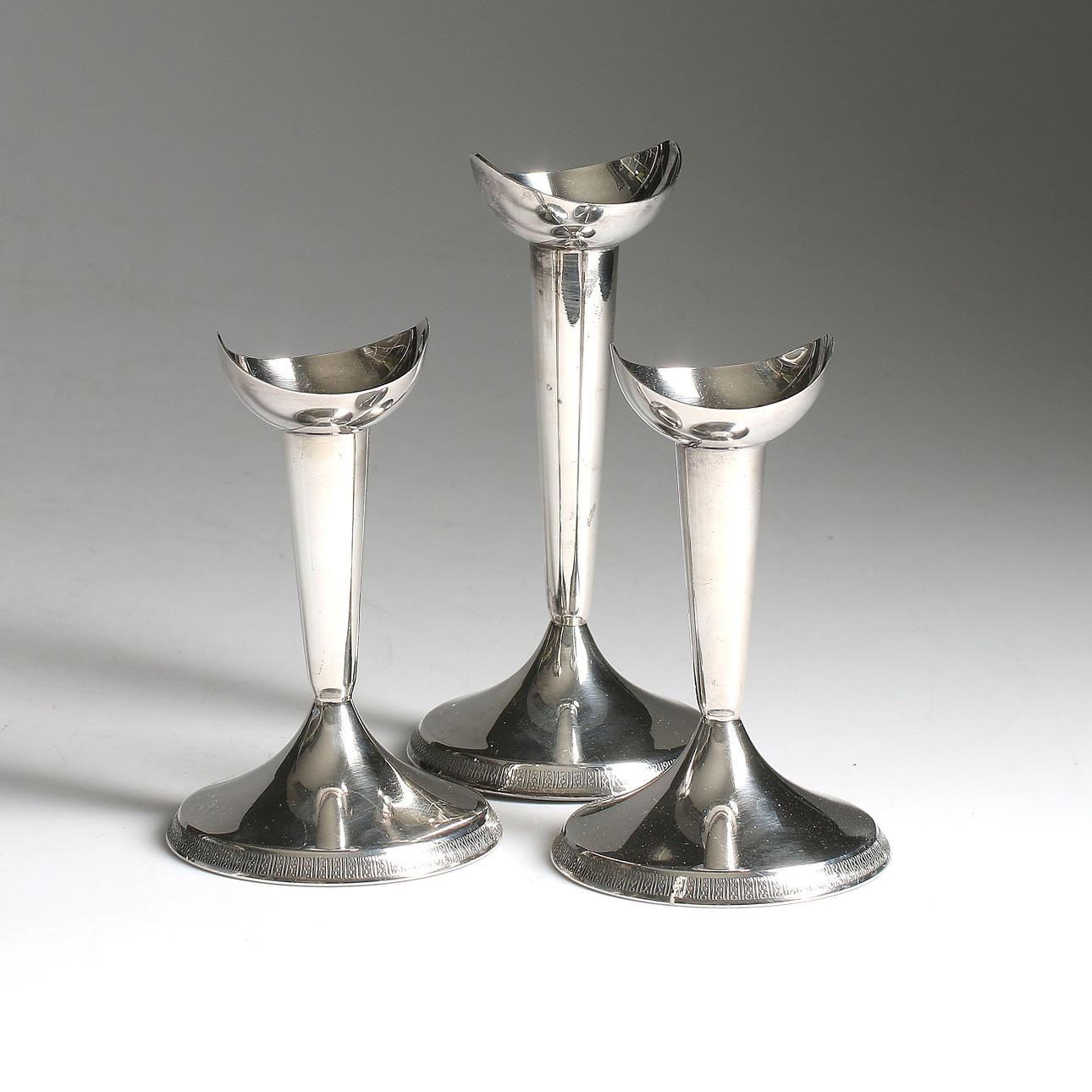 LJUSSTAKAR, 3 st, silver, GAB, 1967.