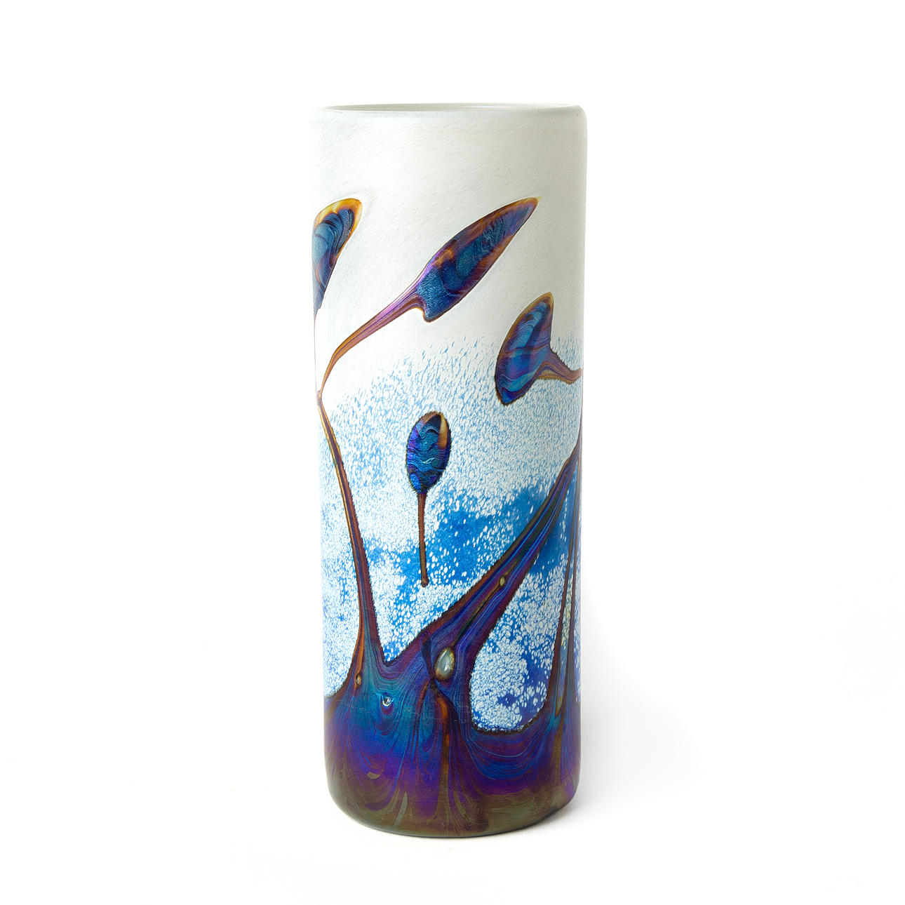 MICHÈLE LUZERO, eine Glasvase, signiert.