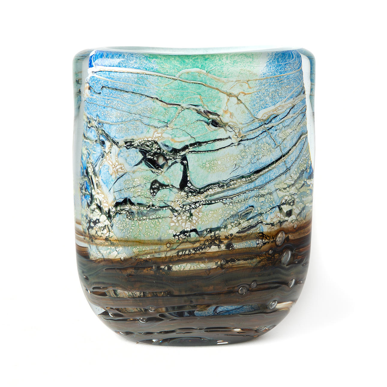 MICHÈLE LUZERO, vase, glas, signeret.