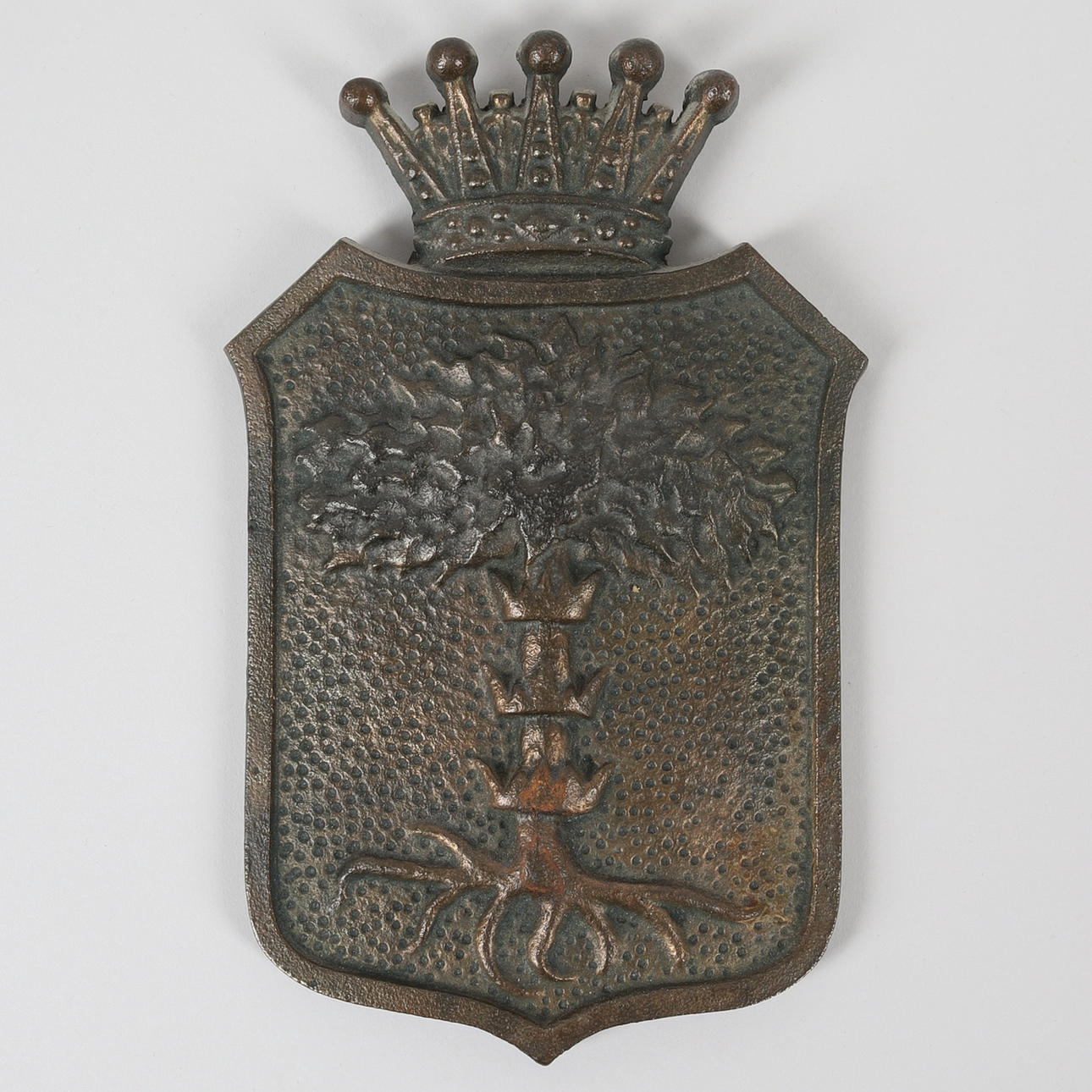 Vægplade, landskabsvåben, Blekinge, bronze, S. Ollert.