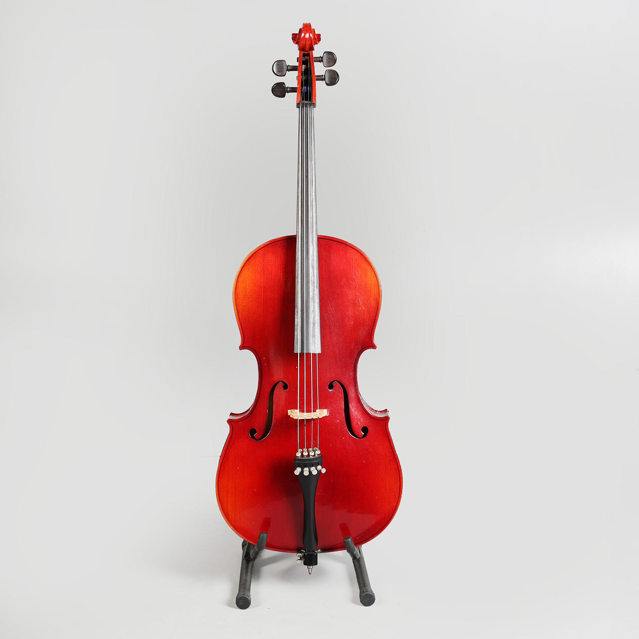 A CASED MICHAEL POLLER 3/4 CELLO.