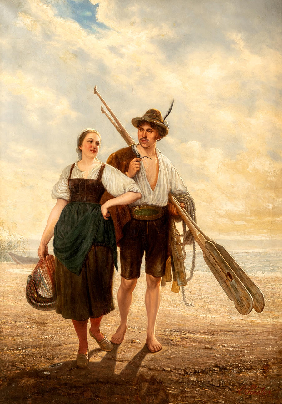 CONRAD PASTOR (19. JAHRHUNDERT). Bodenseefischer.