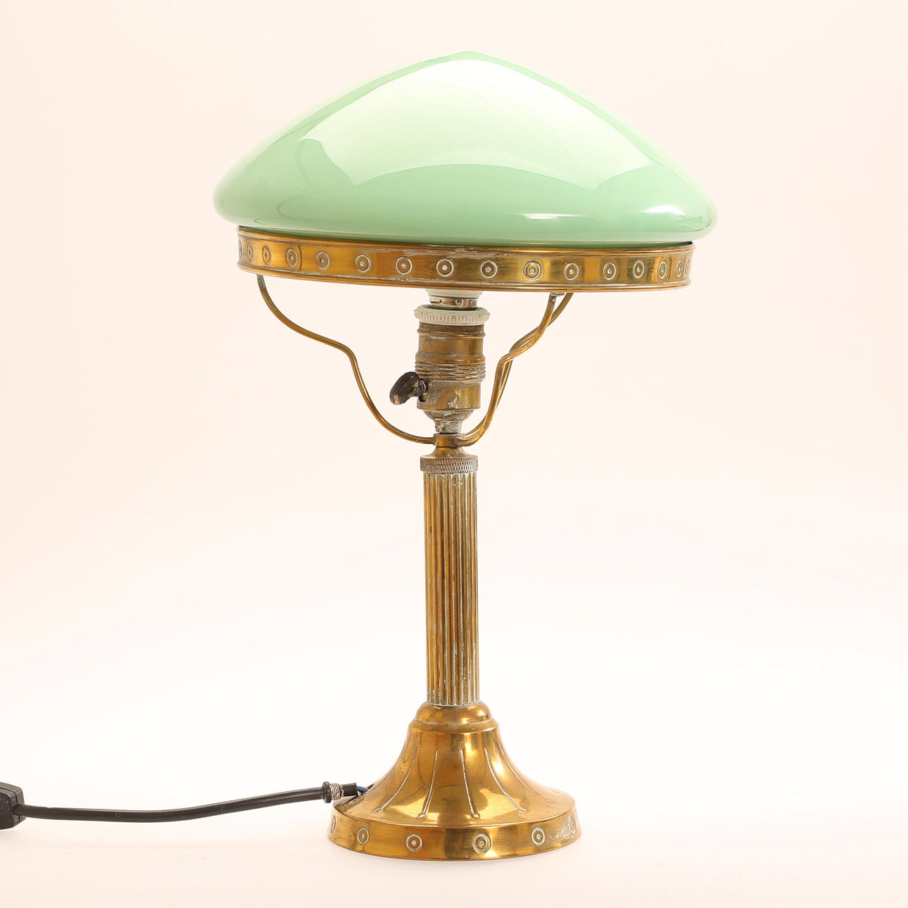 STRINDBERG-LAMPE AUS MESSING, erste Hälfte des 20. Jahrhunderts.