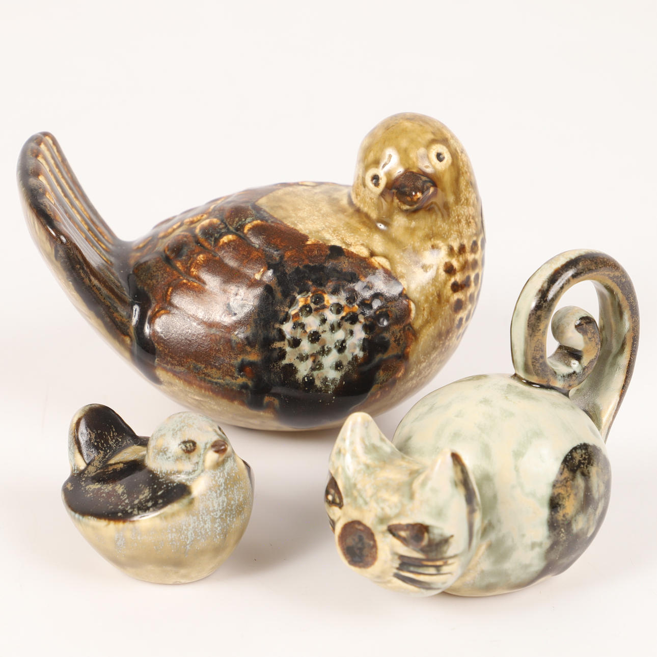 FIGURER, 3 stk keramik, Joseph Simon, Søholm, Danmark. Keramik