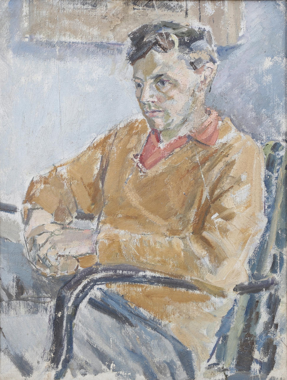 OKÄND KONSTNÄR. Portrait of a man, oil on canvas, unsigned.