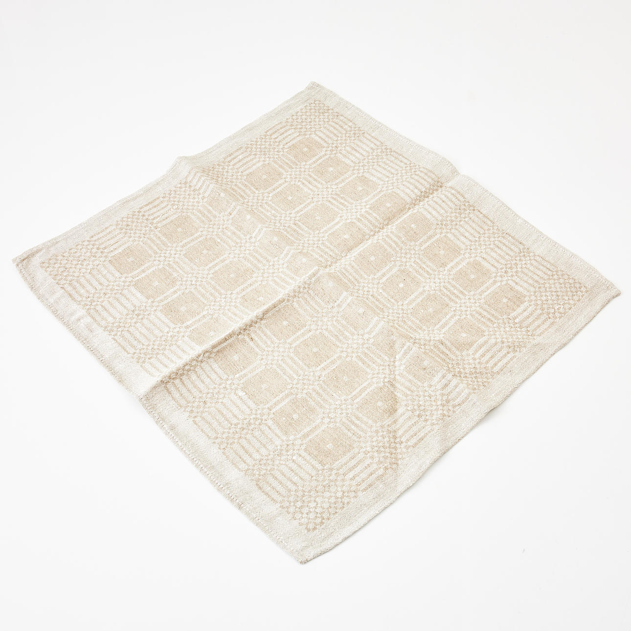 NAPKINS, 24 pcs., full linen, drail, unbleached.