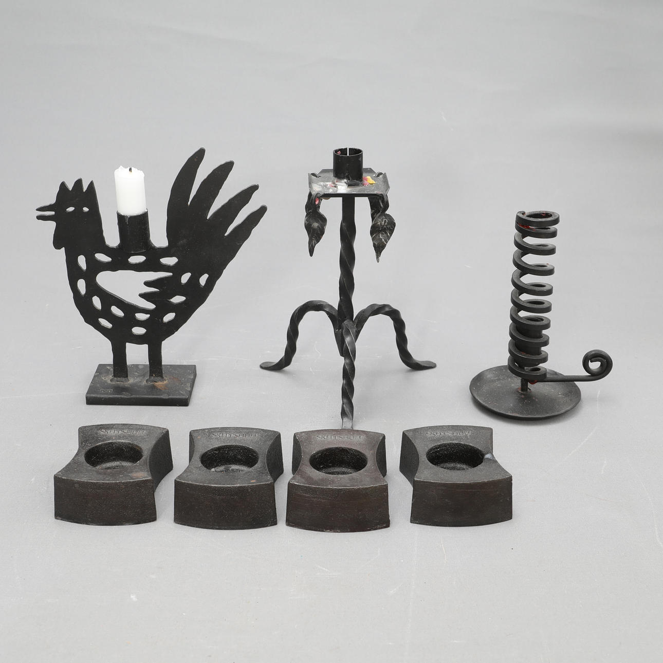 WORKPIECES, 7 pieces, forging and iron, including Skeppshult.