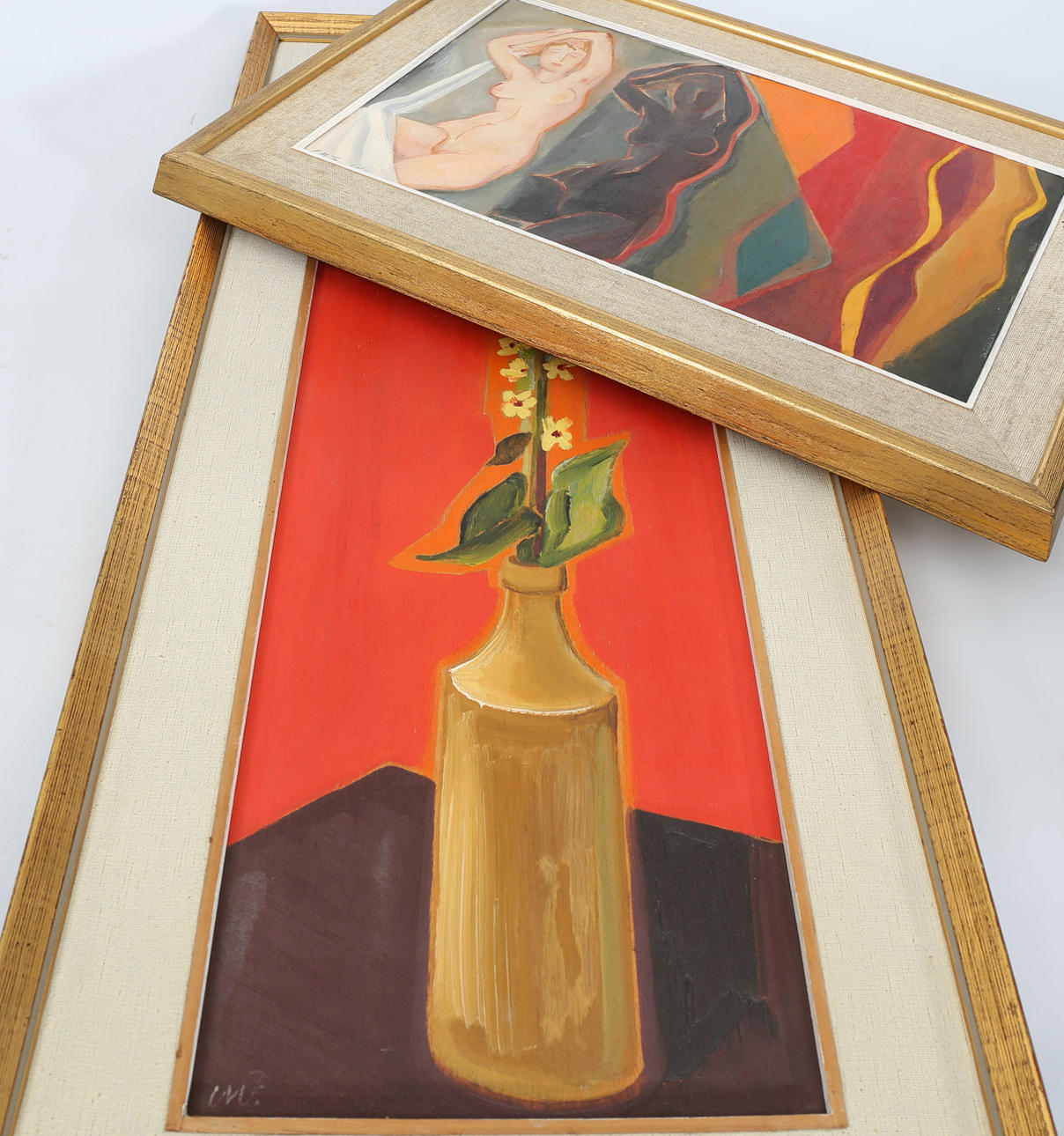 CARL MAGNUS FRANKLIN. Olja på pannå, 2 stycken, signerade C M Franklin.