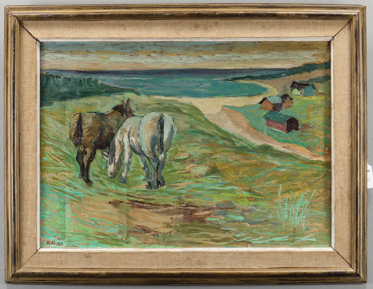 HARALD WIDING oil on panel, signed HW -48.