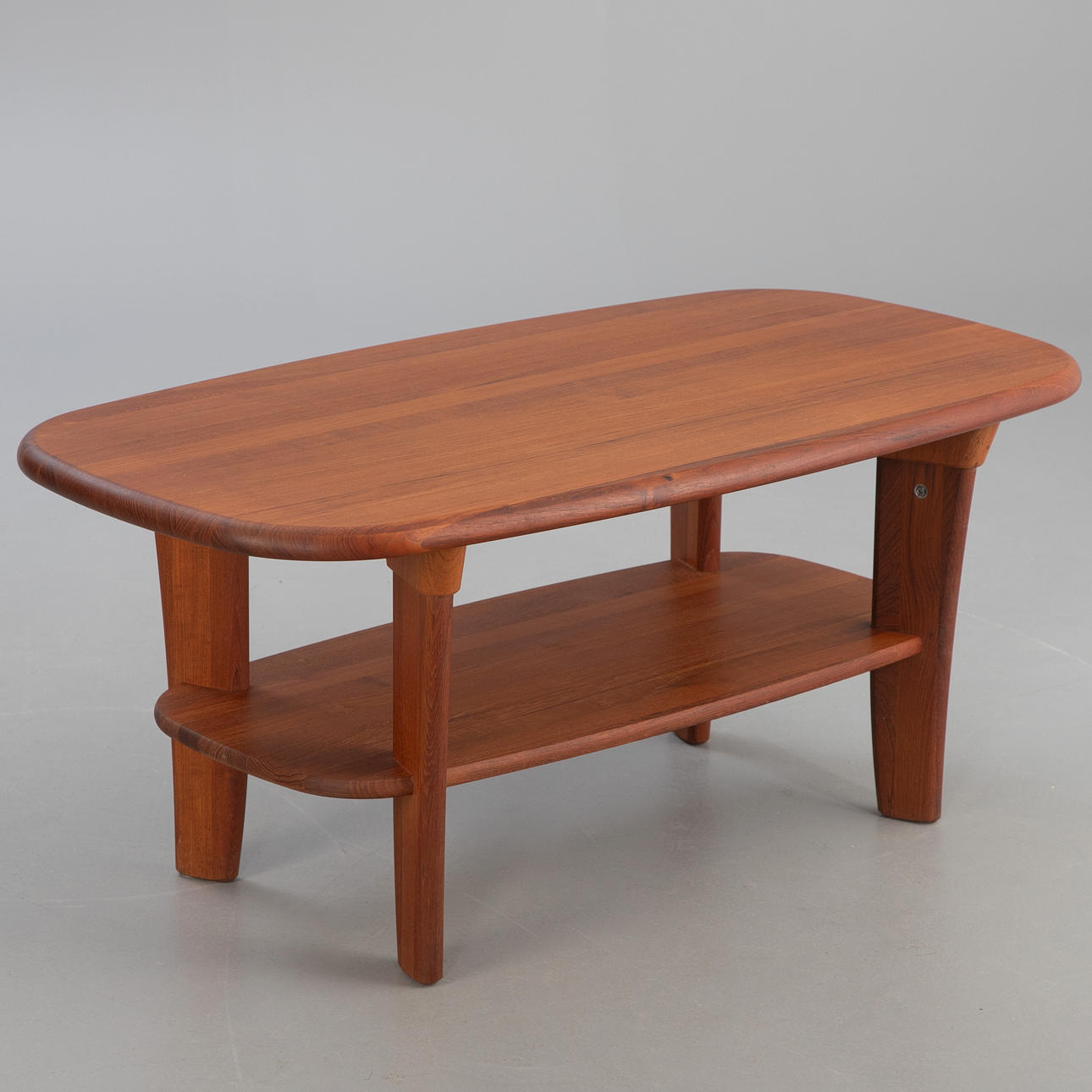 Niels Bach, teak coffee table with shelf, Denmark, 2. 2nd half of the 20th century.