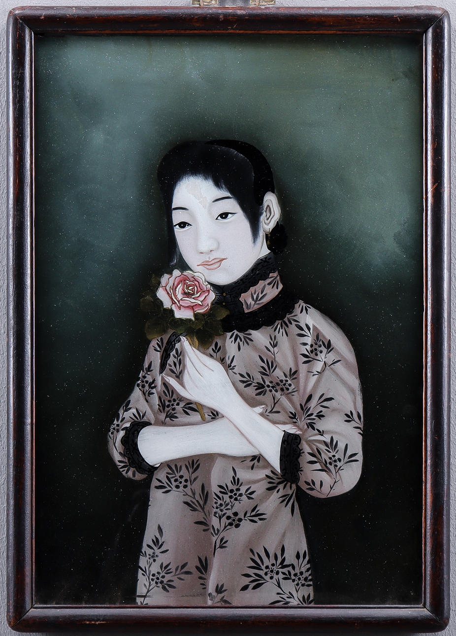 GLASMÅLNING Kina, 1900-tal.