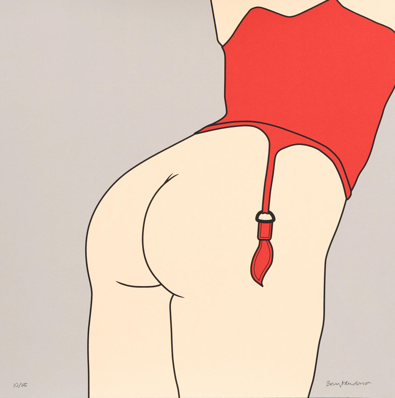 BENGT ANDERSSON. Erotic motif, silkscreen in colour, numbered 10/25 and signed.