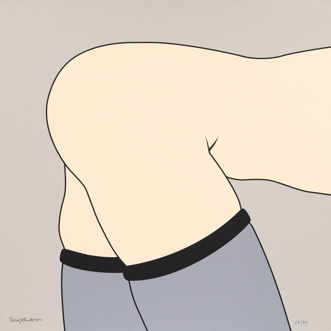 BENGT ANDERSSON. Erotic motif, silkscreen in colour, numbered 11/25 and signed.