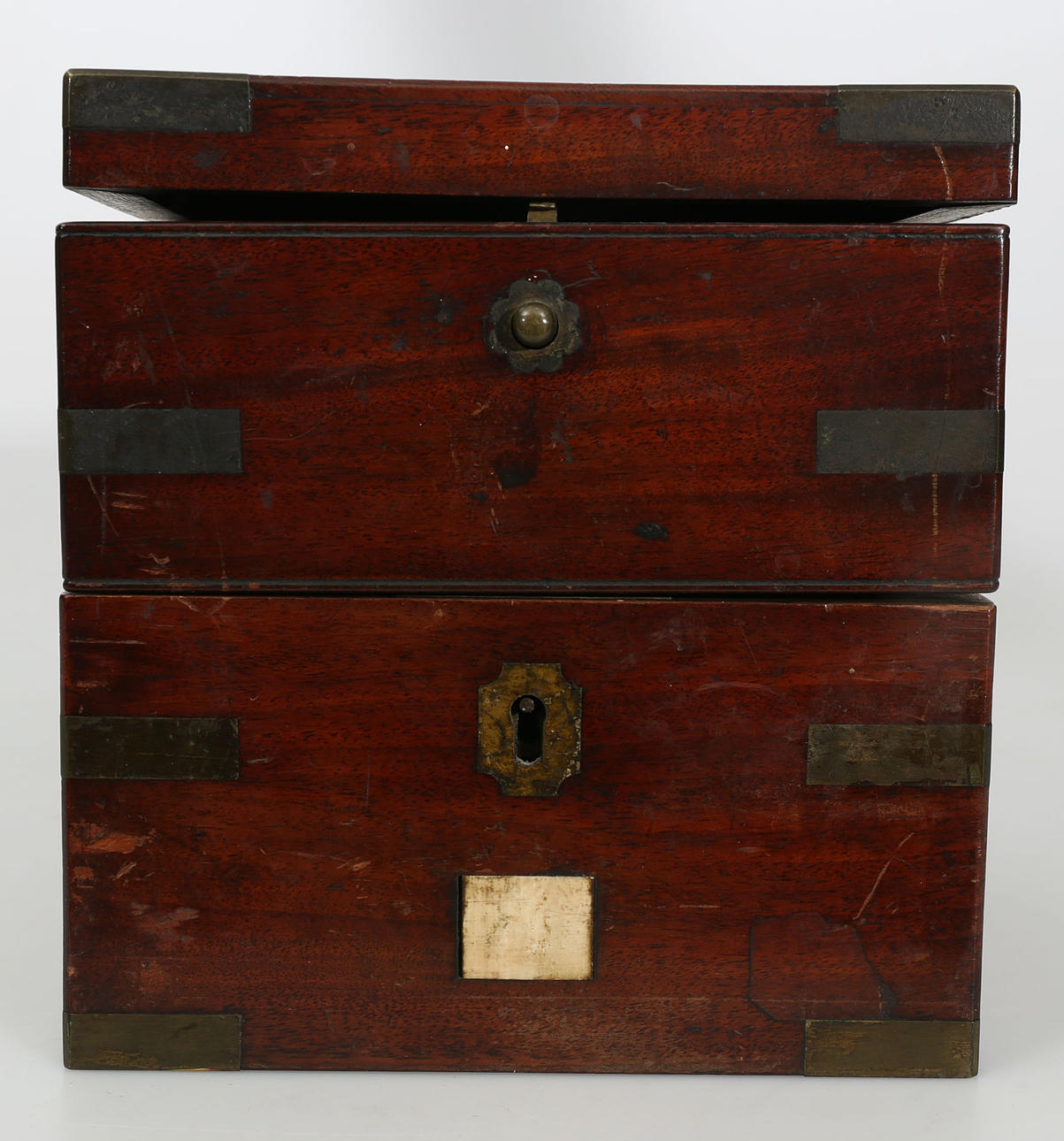 SKEPPSUR, mässing, glas och trälåda, Thomas Porthouse, Maker to the Admirality, London, 1800-tal.