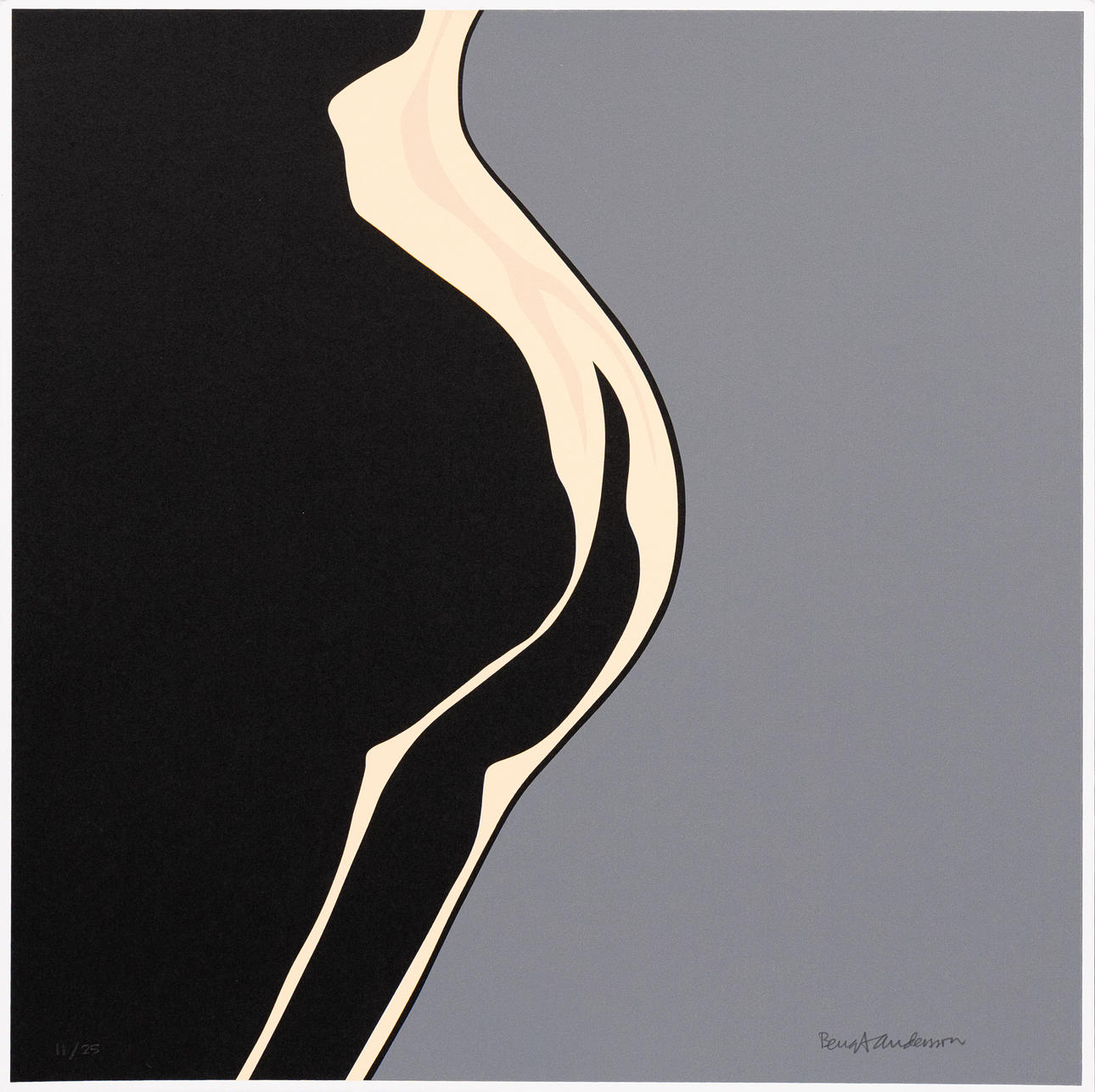BENGT ANDERSSON. Erotic motif, silkscreen in colour, numbered 11/25 and signed.