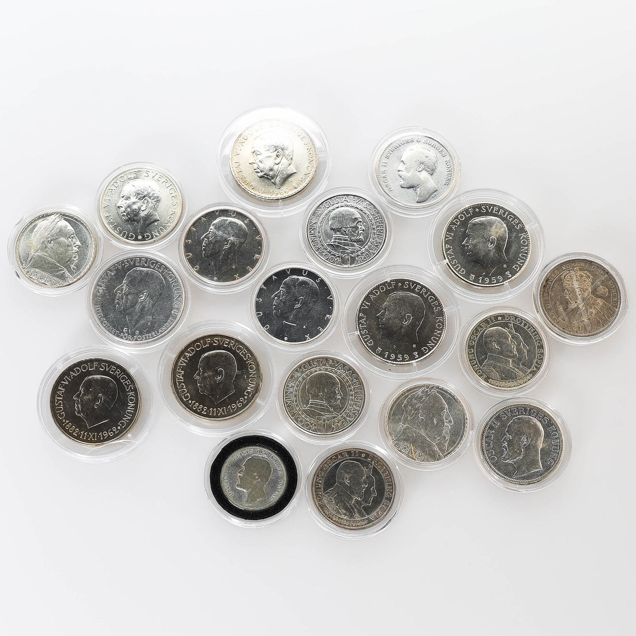 COIN COLLECTION, 40-90% silver, Sweden.